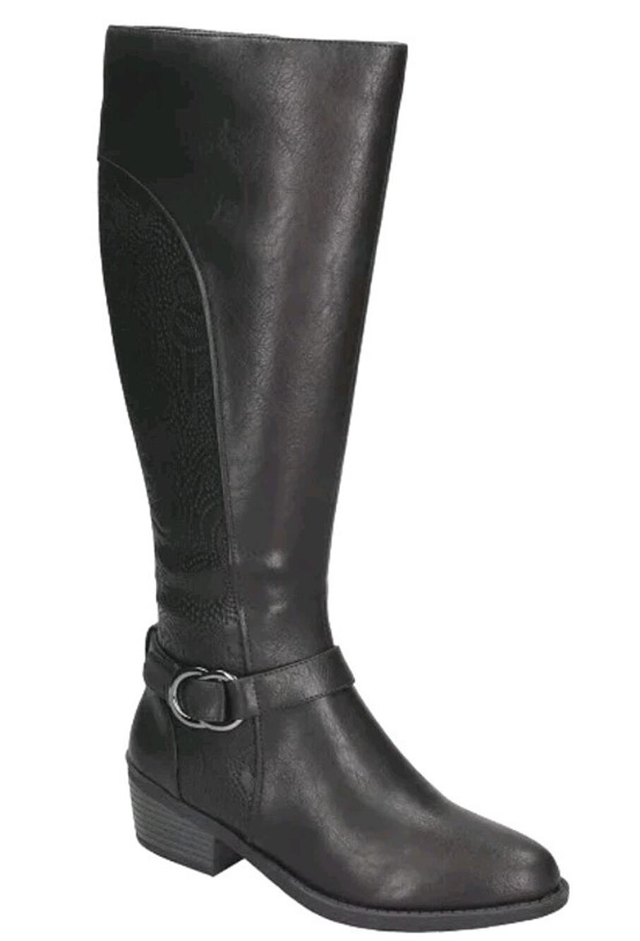 Easy Street ~Woman Size 9W~Luella Black Knee Tal Calf Boots NWOB